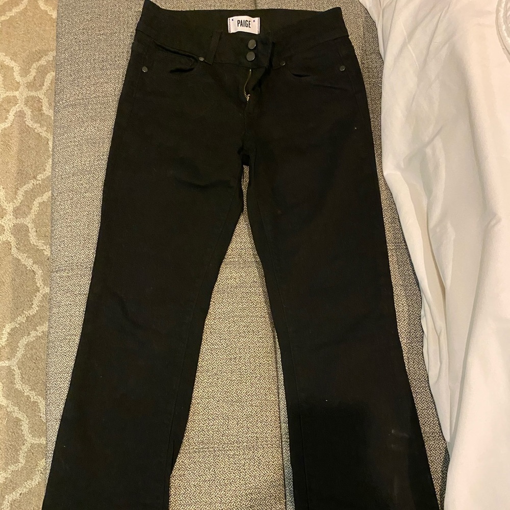 Paige black flare jeans